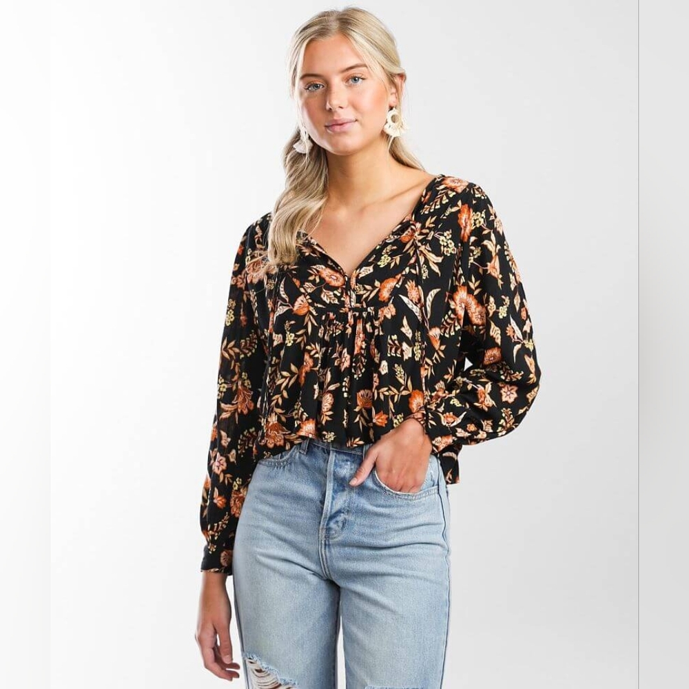 Billabong Desert Daze Front Tie Top Size Small